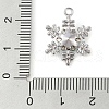 Alloy with Rhinestone Pendants ALRI-U001-02B-02-3