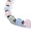 Natural Morganite Stretch Bracelets BJEW-JB04493-04-2