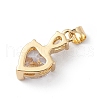 Rack Plating Brass Cubic Zirconia Pendants KK-E003-19G-03-2