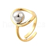 304 Stainless Steel Cuff Open Rings for Women RJEW-V014-02GP-2