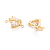 Brass Micro Pave Cubic Zirconia Chandelier Components Links KK-N263-41G-2