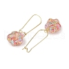 Resin Dangle Hoop Earrings EJEW-JE06352-01-3