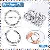 SOFPLATE 10Pcs Alloy Spring Gate Rings FIND-SP0001-38P-2