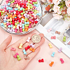 SUNNYCLUE 206Pcs Opaque Acrylic Kitten Beads MACR-SC0001-45-3