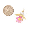 Handmade Glass Seed Beaded Angel Pendants PALLOY-MZ00764-02-2