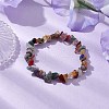 Natural & Synthetic Mixed Gemstone Chip Beaded Stretch Bracelets for Women Men BJEW-JB10652-02-2