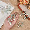 Natural Flower Amazonite Round Beads Pendant Decoration HJEW-OC00017-3