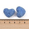 Heart Shaped Polymer Clay Rhinestone Beads CLAY-NH0002-02E-3