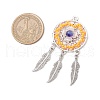 Handmade Glass Seed Beads Pendants PALLOY-MZ00766-04-2