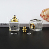 Transparent Glass Openable Perfume Bottle Pendants BOTT-PW0001-135-1
