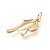 Brass Micro Pave Cubic Zirconia Pendants KK-V008-13G-03-2