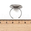 304 Stainless Steel Cuff Ring Components STAS-D372-07P-08-3