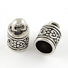 Tibetan Style Column Alloy Cord Ends PALLOY-S041-01AS-RS-1