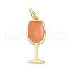 Brass Enamel Pendants KK-U062-02B-03-1