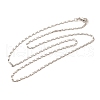 1.5mm Rack Plating Brass Oval Link Chain Necklaces for Women Men MAK-L044-25P-1