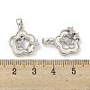 Brass with Clear Cubic Zirconia with Sea Shell Pendant KK-Q820-12P-3