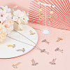Beebeecraft 12Pcs 2 Colors Alloy Micro Pave Cubic Zirconia Pendants FIND-BBC0003-41-4
