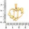 Ion Plating(IP) 201 Stainless Steel Pendants STAS-N103-183G-U-3