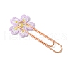 Polyester Embroidered Flower Bookmarks AJEW-JK00280-4