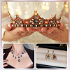 94Pcs 6 Style Glass Rhinestone Cabochons GLAA-FG0001-15-6