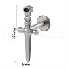 304 Stainless Steel Threadless Labret Stud WG47083-21-1