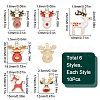 SUNNYCLUE 60Pcs 6 Styles Alloy Enamel Pendants ENAM-SC0005-23-2