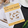 Beebeecraft 8Pcs Brass Micro Pave Cubic Zirconia Pendants KK-BBC0014-40-6