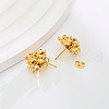 Brass Flower Stud Earrings IF6641-1-2