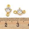 Rack Plating Brass Pave Clear Cubic Zirconia Links KKB-L215-047A-G-3