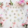 DICOSMETIC 48Pcs 8 Styles Rack Plating Alloy Charms FIND-DC0002-78-5