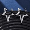 304 Stainless Steel Star Stud Earrings EJEW-B108-17P-2