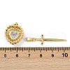 Brass Micro Pave Clear Cubic Zirconia Pendants Sets KK-R226-08G-03-3