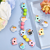 CHGCRAFT 12Pcs 12 Styles Food Grade Eco-Friendly Silicone Focal Beads SIL-CA0002-48-4