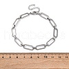 304 Stainless Steel Paperclip Chains Bracelets for Men & Women BJEW-D042-32P-5