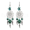 6Pairs 6 Colors Alloy & Synthetic Turquoise Chandelier Earrings EJEW-JE06340-4