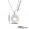 Elegant Fashion Brass Clear Cubic Zirconia Circle Pendant Necklaces for Daily Wear UR9743-1-2