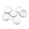 Tibetan Style Alloy Coin Pendants X-TIBEP-GC001-P-RS-1