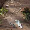 Flat Round Alloy Enamel Pendant Necklaces & Stud Earrings Sets FS-WG2580F-01-2