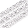 Aluminium Two Tone Rhombus Link Chains CHA-N004-05P-1