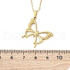 Hollow Butterfly 304 Stainless Steel Pendant Necklaces NJEW-M096-16G-3
