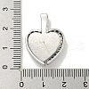 Rack Plating Brass Micro Pave Clear Cubic Zirconia Pendants KK-E114-06P-3