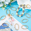 SUNNYCLUE 20Pcs Alloy Spring Gate Rings PALLOY-SC0010-53B-G-4