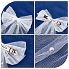 SUPERFINDINGS 3Pcs 3 Colors Polyester Mesh Big Bowknot Hair Barrettes OHAR-FH0001-14-5