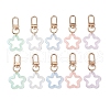 10Pcs 5 Colors Transparent Luminous Acrylic Star Pendant Decoraiton HJEW-JM02351-1