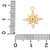 Brass Pave Clear Cubic Zirconia Pendants KK-V016-19G-3