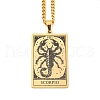 304 Stainless Steel Tarot Pendant Necklaces NJEW-A026-01G-08-1