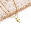 304 Stainless Steel Charm Bracelets BJEW-K265-01G-3