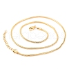 304 Stainless Steel Round Snake Chain Necklaces for Women NJEW-G140-06D-G-2