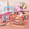 Gorgecraft 5Pcs 5 Colors Transparent PVC Plastic Cosmetic Bags ABAG-GF0001-32-3