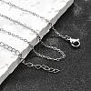 Non-Tarnish 304 Stainless Steel Cable Chain Necklace STAS-T040-PJ204-40-4
